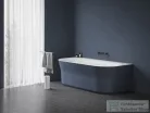 Ravak YPSILON WALL 178x86 cm-es szabadon álló,falhoz tehető kád fehér leeresztővel,deepsea blue/fehér XC00100070