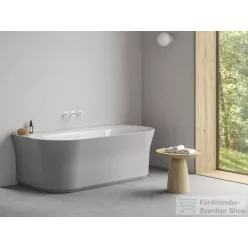   Ravak YPSILON WALL 178x86 cm-es szabadon álló,falhoz tehető kád fehér leeresztővel,Smoke grey/fehér XC00100077
