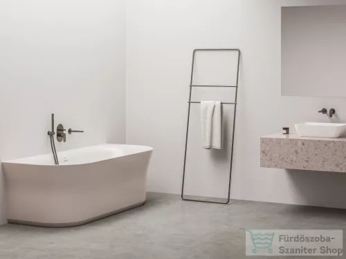 Ravak YPSILON WALL 178x86 cm-es szabadon álló,falhoz tehető kád fehér leeresztővel,Alabaster pink/fehér XC00100084