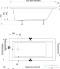 Ravak Natural 180x80 akrilkád, lábbal, fehér XC00100112