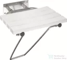 Sapho BEMETA HELP Lehajtható zuhany ülőke támasztékkal, 462x120x450mm, polírozott (301102181) (XH001)