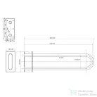 Sapho BEMETA HELP Kapaszkodó, U-típus, takaróval, 813mm, fekete (301707460) (XH540B)