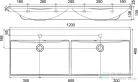 Ravak FLAT DUO 1200 120x46 cm-es mosdó,XJP01112000