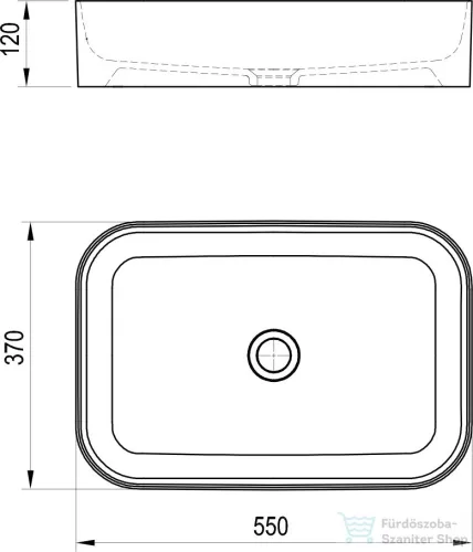 Ravak Ceramic 550 SLIM R kerámia mosdó XJX01155002