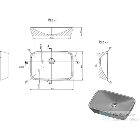 Ravak Ceramic R 600 kerámia mosdó XJX01160002