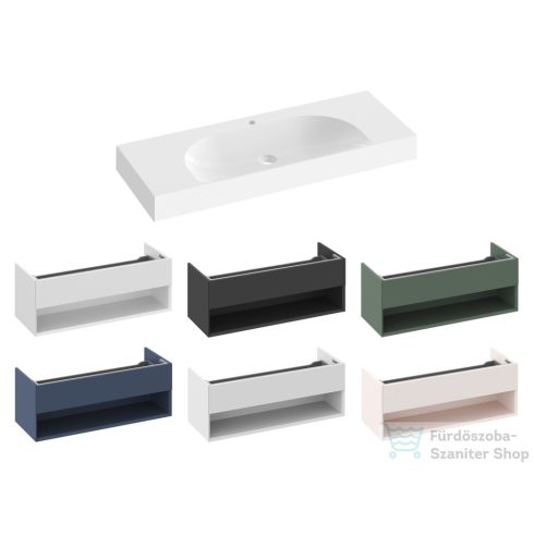 Ravak Lite 120/80 S mosdó, túlfolyó nélkül, csaptelep furattal, fehér XJX01212000