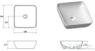 Ravak UNI SLIM 38 S mosdó, antracit XJX03138000