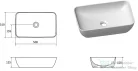 Ravak UNI 50 R SLIM 50x31 cm-es mosdó,fényes fekete XJX03150000