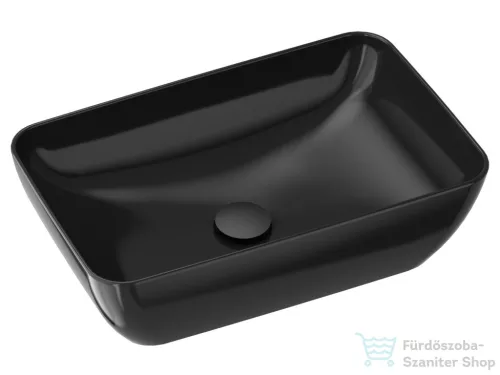 Ravak UNI 50 R SLIM 50x31 cm-es mosdó,fényes fekete XJX03150000