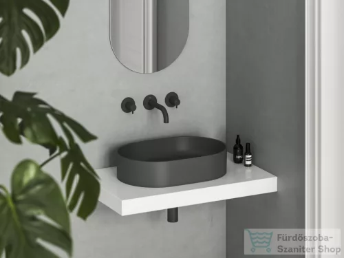 Ravak Ceramic 550 SLIM O kerámia mosdó, matt antracit XJX03155000