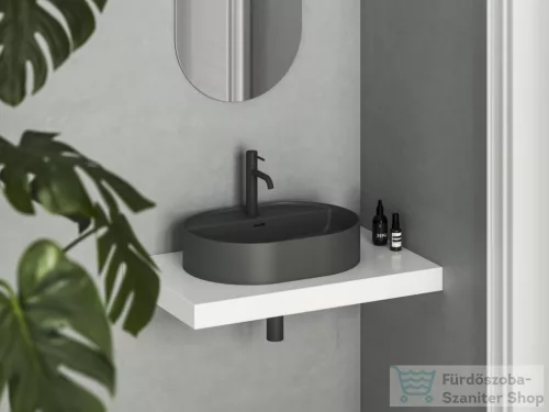 Ravak Ceramic 55 O SLIM Shelf 55x40 cm-es kerámia mosdó, matt antracit XJX03155001