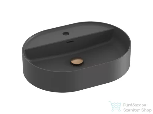Ravak Ceramic 55 O SLIM Shelf 55x40 cm-es kerámia mosdó, matt antracit XJX03155001