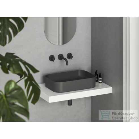 Ravak Ceramic 550 SLIM R kerámia mosdó, matt antracit XJX03155003
