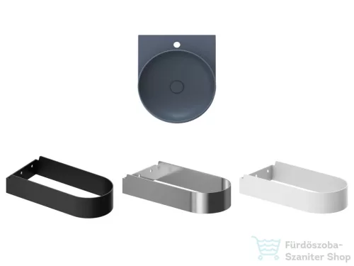 Ravak YARD 40 mosdó tartókonzol nélkül, csaptelep furattal, Deepsea Blue XJX07240000