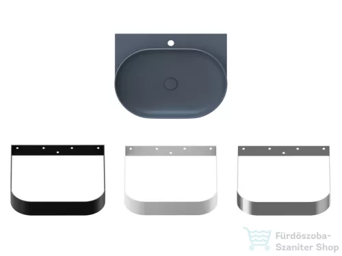 Ravak YARD 60 mosdó tartókonzol nélkül, csaptelep furattal, Deepsea Blue XJX07260000