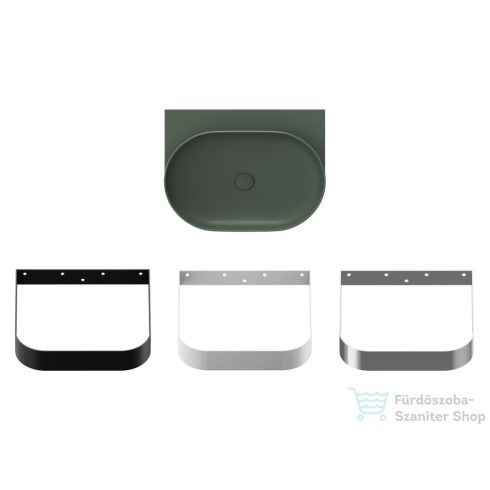 Ravak YARD 60 konzollal falra szerelhető mosdó csaplyuk-és túlfolyó nélkül, Grey Green XJX08060000