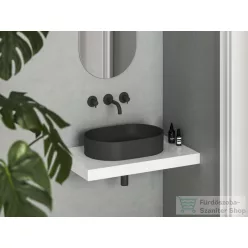   Ravak Ceramic 550 SLIM O kerámia mosdó, matt fekete XJX0D155000