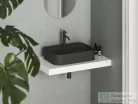 Ravak Ceramic 55 SLIM Shelf R 55x40 cm-es kerámia mosdó, matt fekete XJX0D155004