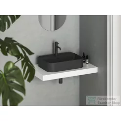   Ravak Ceramic 55 SLIM Shelf R 55x40 cm-es kerámia mosdó, matt fekete XJX0D155004