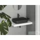 Ravak Ceramic 55 SLIM Shelf R 55x40 cm-es kerámia mosdó, matt fekete XJX0D155004