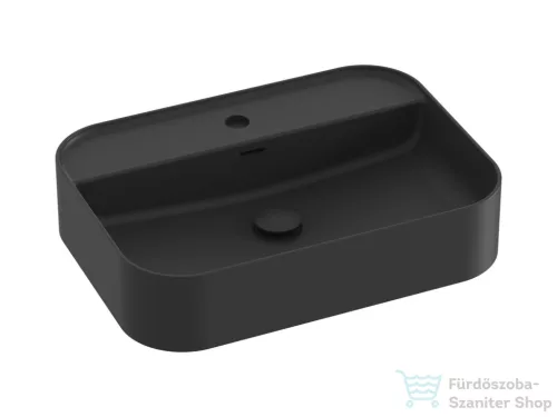 Ravak Ceramic 55 SLIM Shelf R 55x40 cm-es kerámia mosdó, matt fekete XJX0D155004