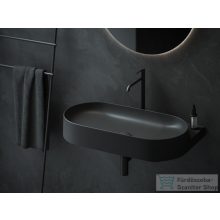   Ravak YARD 80 80,5x50 cm-es konzollal falra szerelhető mosdó túlfolyó nélkül,matt fekete XJX0D280002