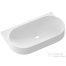   Ravak YARD 80 80,5x50 cm-es konzollal falra szerelhető mosdó csaplyuk-és túlfolyó nélkül, matt fehér XJX0E080000