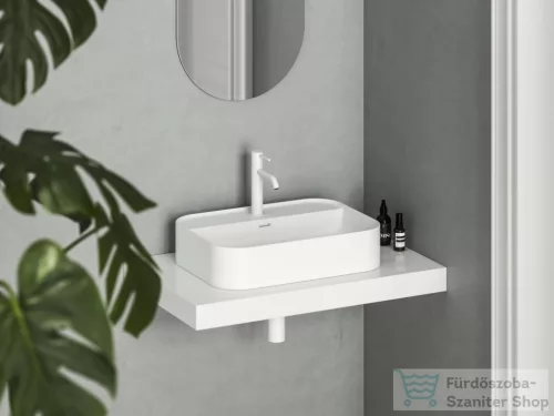 Ravak Ceramic 55 SLIM Shelf R 55x40 cm-es kerámia mosdó, matt fehér XJX0E155005