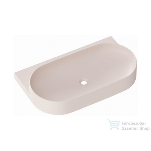 Ravak YARD 80 konzollal falra szerelhető mosdó csaplyuk-és túlfolyó nélkül, Alabaster Pink XJX0G080000