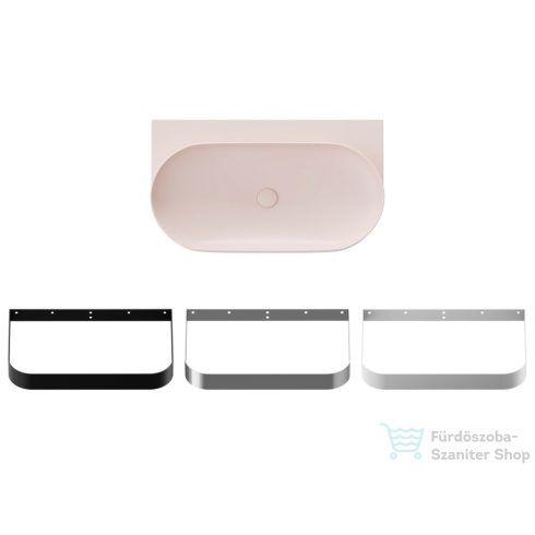 Ravak YARD 80 konzollal falra szerelhető mosdó csaplyuk-és túlfolyó nélkül, Alabaster Pink XJX0G080000