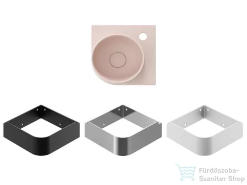 Ravak Yard 28 C kézmosó csaptelep furattal, alabaster pink XJX0G228000