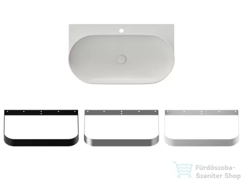 Ravak YARD 80 konzollal falra szerelhető mosdó csaptelep furattal, Smoke Grey XJX0O280000