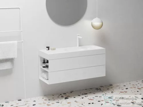 Ravak Lite 120/80 mosdó, túlfolyó nélkül, csaptelep furattal, balos, fehér XJXL1212000