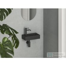   Ravak VEDA Wall 40 mosdó túlfolyó nélkül, balos, matt fekete XJXLD240000