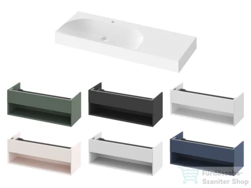 Ravak Lite 120/80 mosdó, túlfolyó nélkül, csaptelep furattal, jobbos, fehér XJXP1212000