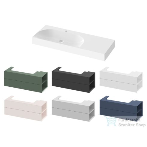 Ravak Lite 120/80 mosdó, túlfolyó nélkül, csaptelep furattal, jobbos, fehér XJXP1212000