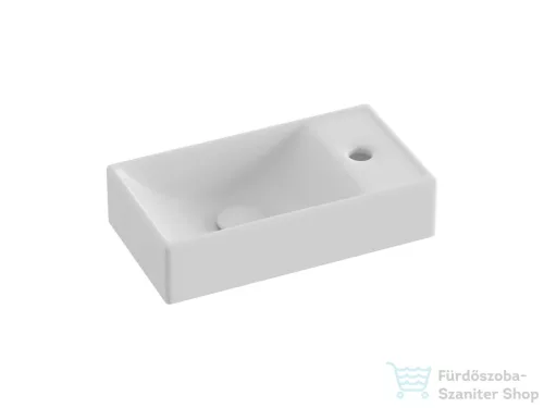 Ravak VEDA Wall 40 mosdó túlfolyó nélkül, jobbos, fehér XJXP1240000