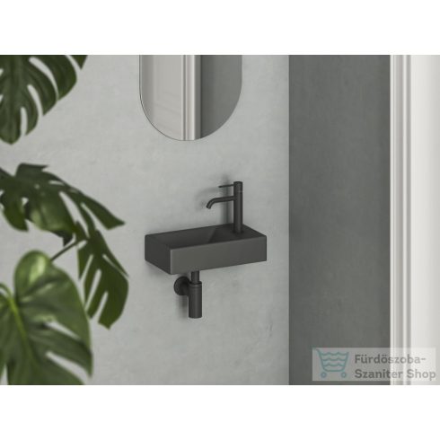 Ravak VEDA Wall 40 mosdó túlfolyó nélkül, jobbos, antracit XJXP3240000