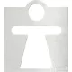 Sapho BEMETA HOTEL Tábla: Női WC, 120x130x2mm, matt (111022045) (XP039)