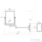 Sapho BEMETA KOZM.TÜKRÖK Kozmetikai tükör, 3x nagyítás, 195x320x390mm, króm (153301612) (XP059)