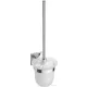Sapho BEMETA BETA Fali WC kefetartó, üveg, fehér kefe, 95x360x140mm, króm (132113012) (XQ301)