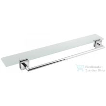   Sapho POLYSAN X-SQUARE üvegpolc törölközőtartóval üvegre, króm (XQ458)
