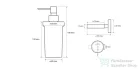 Sapho BEMETA DARK szappanadagoló, 80x190x133mm, 230ml, fekete (104109010) XR101B