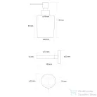 Sapho BEMETA SABLO fali szappanadagoló, 200ml, 75x145x100, matt arany (160109102) (XR103GB)