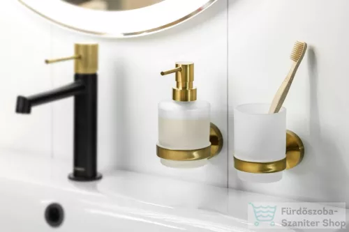 Sapho BEMETA SABLO fali szappanadagoló, 200ml, 75x145x100, matt arany (160109102) (XR103GB)