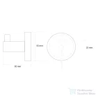 Sapho BEMETA SABLO fali fogas, 55x55x50mm, matt arany (160106020) (XR205GB)