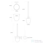 Sapho BEMETA SABLO fali WC-kefetartó, 95x360x140mm, matt arany (160113017) (XR303GB)