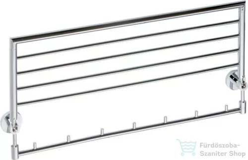 Sapho BEMETA OMEGA Törölközőtartó polc fogassal, felnyitható, 655x105x270mm, króm (104205162) (XR422)