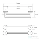 Sapho BEMETA OMEGA Törölközőtartó, 855x55x120mm, króm (XR425)