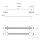 Sapho BEMETA OMEGA Törölközőtartó, 855x55x65mm, króm (104204262) (XR426)
